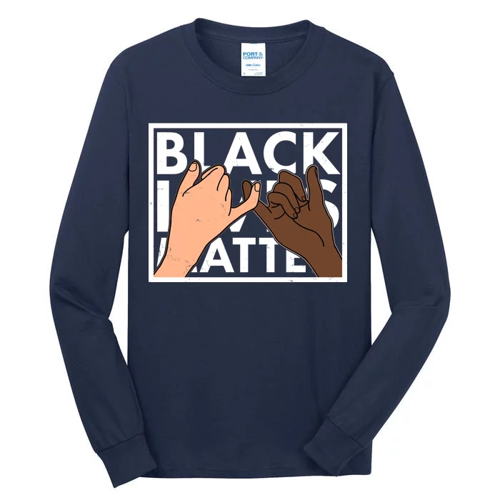 Black Lives Matter Linking Pinkies Unity Tall Long Sleeve T-Shirt