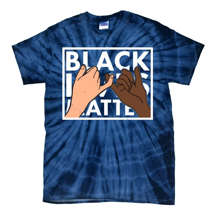 Black Lives Matter Linking Pinkies Unity Tie-Dye T-Shirt