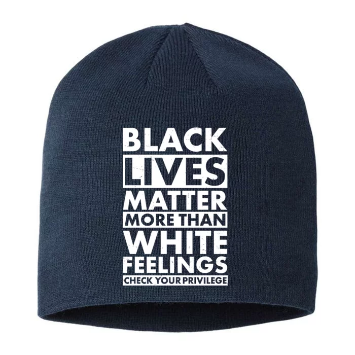 Black Lives Matter More Than White Feelings 8 1/2in Sustainable Knit Beanie