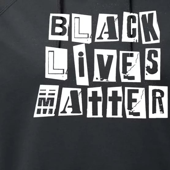 Black Lives Matter Note style Performance Fleece Hoodie