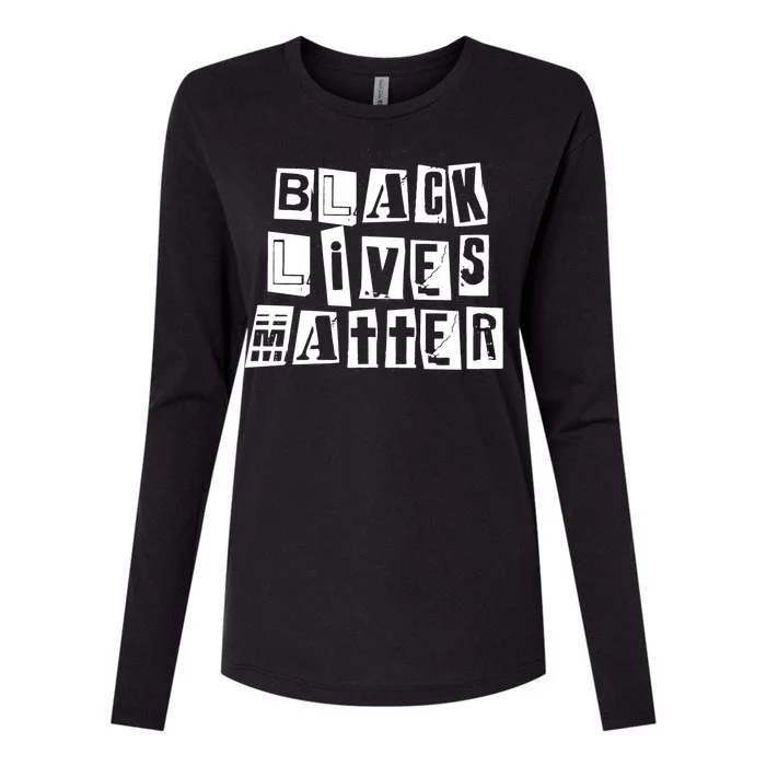 Black Lives Matter Note style Womens Cotton Relaxed Long Sleeve T-Shirt