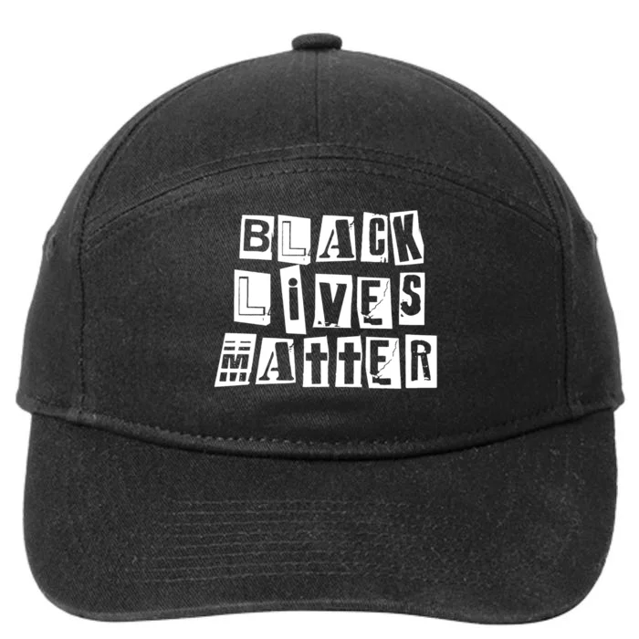 Black Lives Matter Note style 7-Panel Snapback Hat