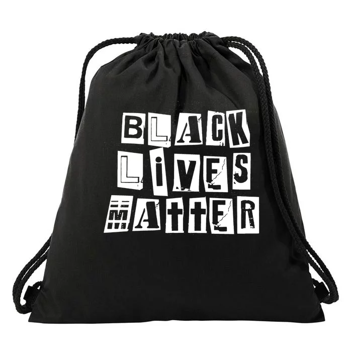 Black Lives Matter Note style Drawstring Bag