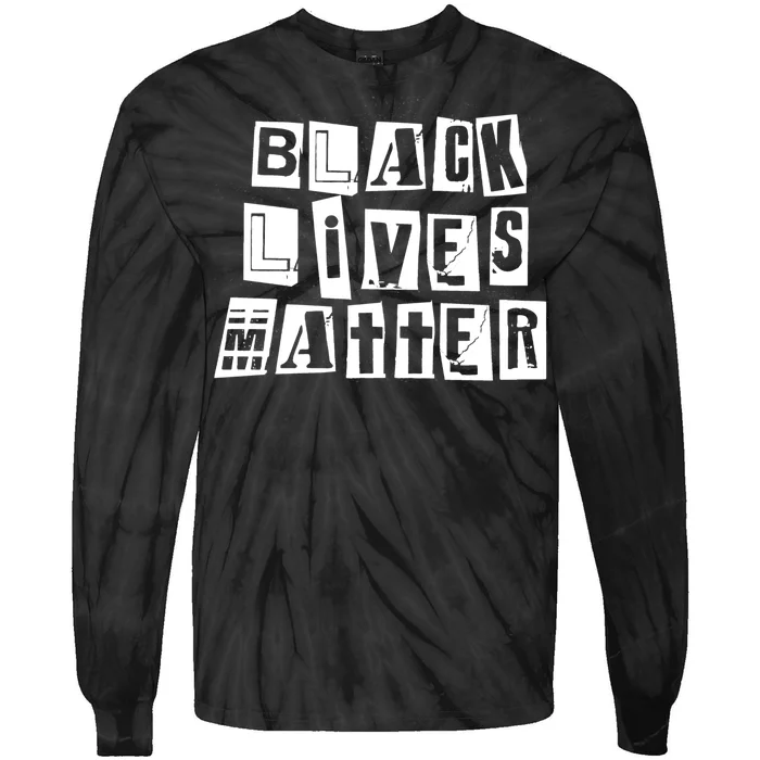 Black Lives Matter Note style Tie-Dye Long Sleeve Shirt