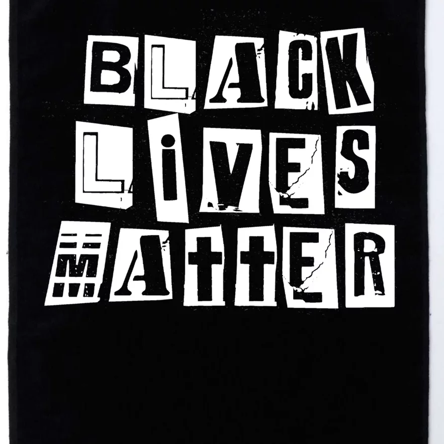 Black Lives Matter Note style Platinum Collection Golf Towel