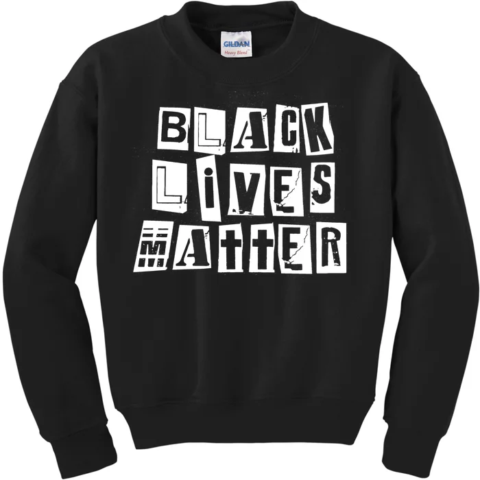 Black Lives Matter Note style Kids Sweatshirt