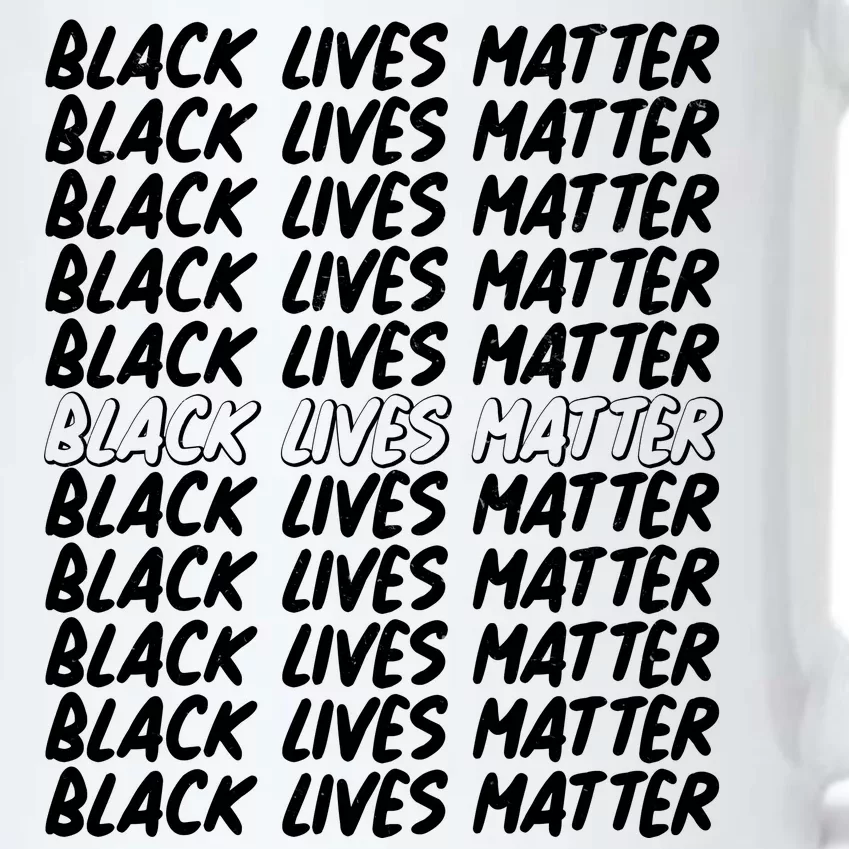 Black Lives Matter Pattern Black Color Changing Mug