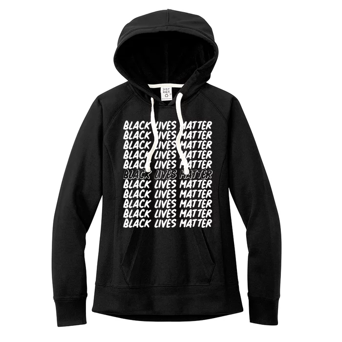 Black Lives Matter Pattern Women's Fleece Hoodie