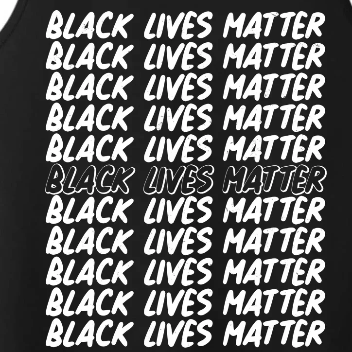 Black Lives Matter Pattern Performance Tank