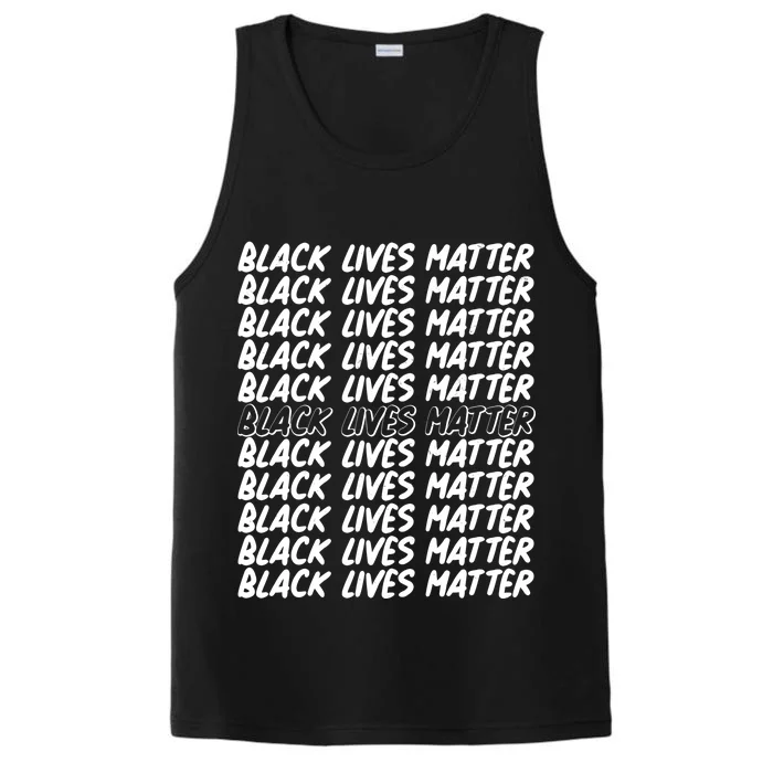 Black Lives Matter Pattern Performance Tank