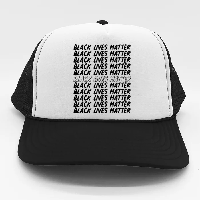 Black Lives Matter Pattern Trucker Hat