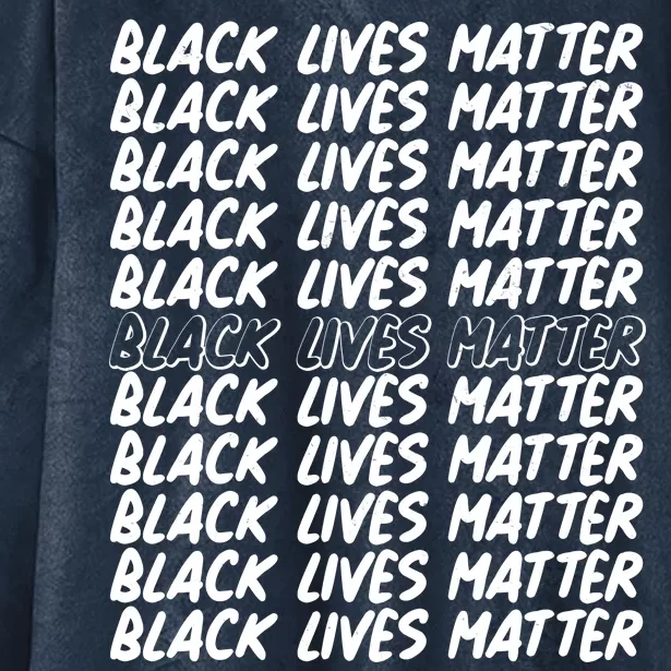 Black Lives Matter Pattern Hooded Wearable Blanket