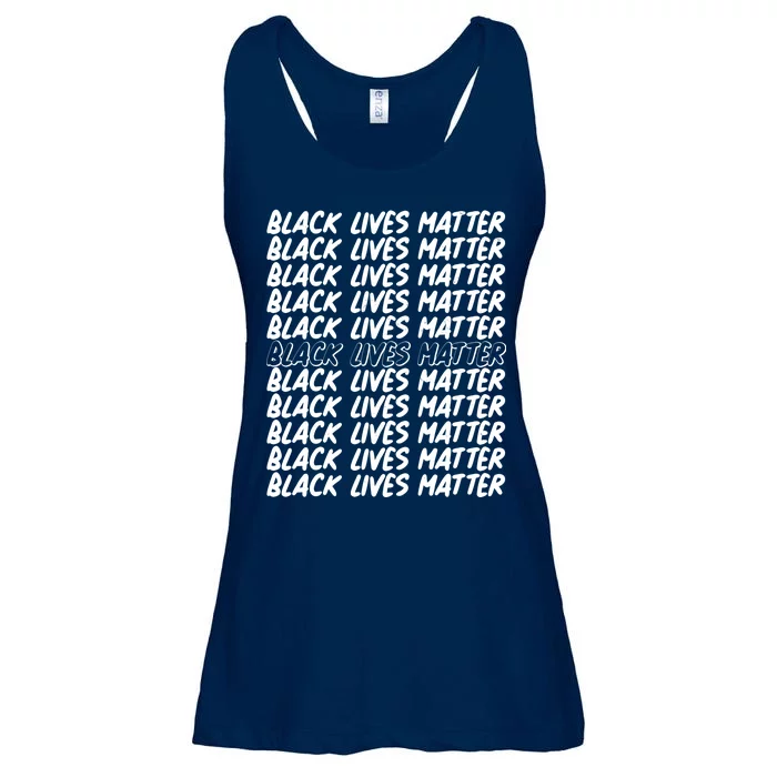 Black Lives Matter Pattern Ladies Essential Flowy Tank