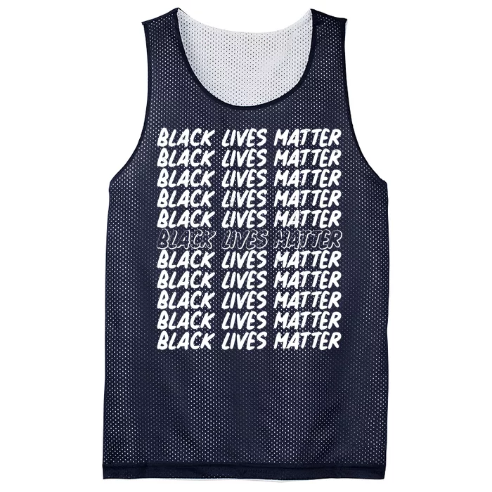 Black Lives Matter Pattern Mesh Reversible Basketball Jersey Tank