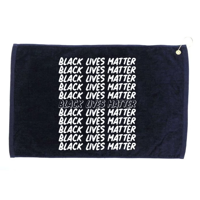 Black Lives Matter Pattern Grommeted Golf Towel