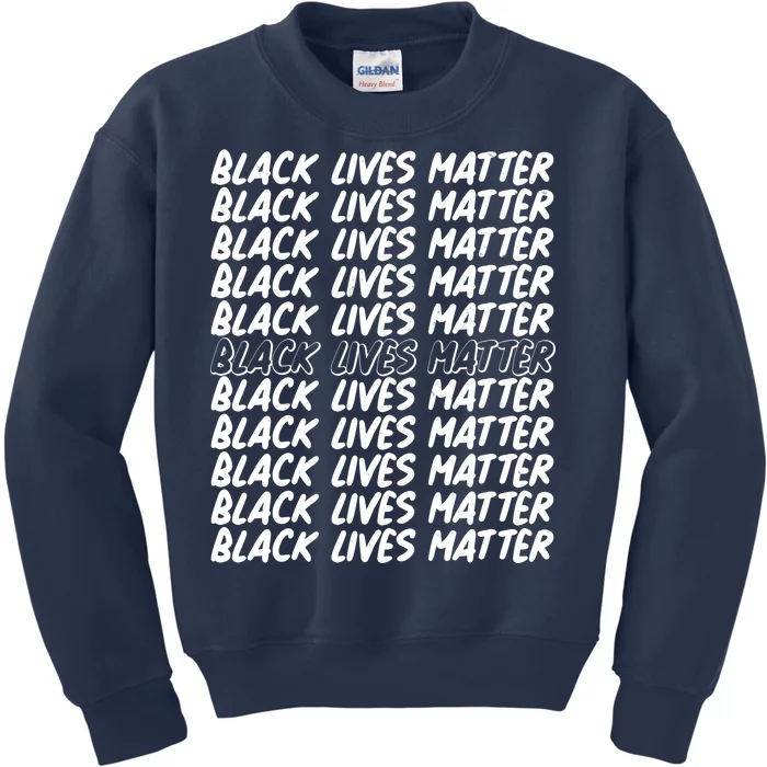 Black Lives Matter Pattern Kids Sweatshirt