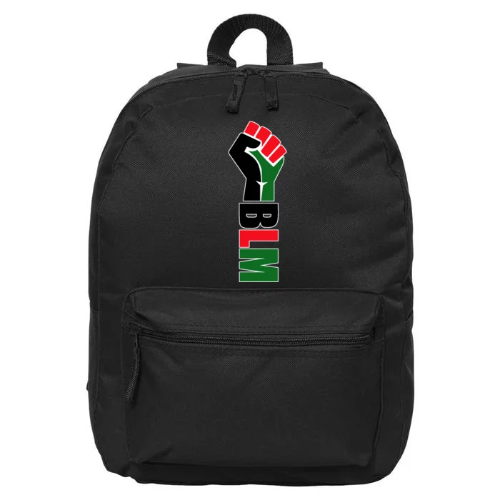 Black Lives Matter Power Fist 16 in Basic Backpack