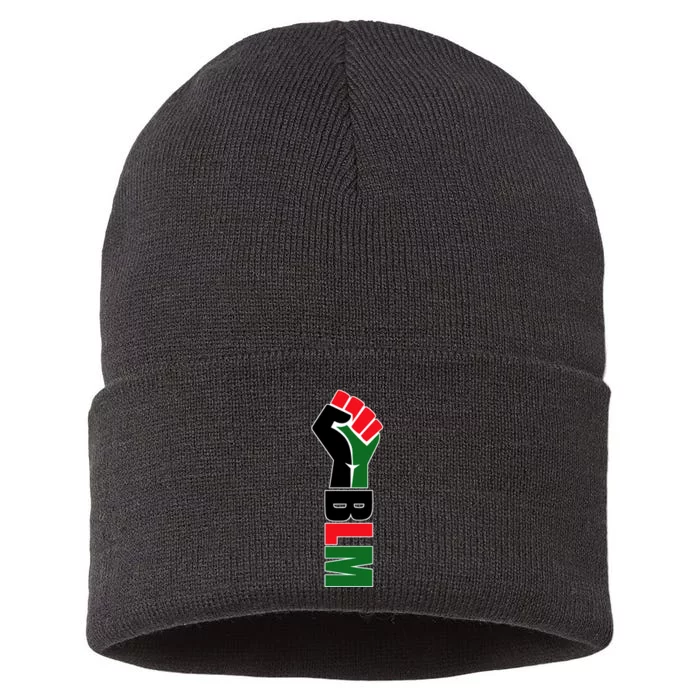 Black Lives Matter Power Fist Sustainable Knit Beanie