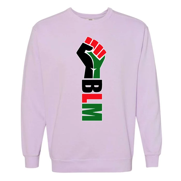 Black Lives Matter Power Fist Garment-Dyed Sweatshirt