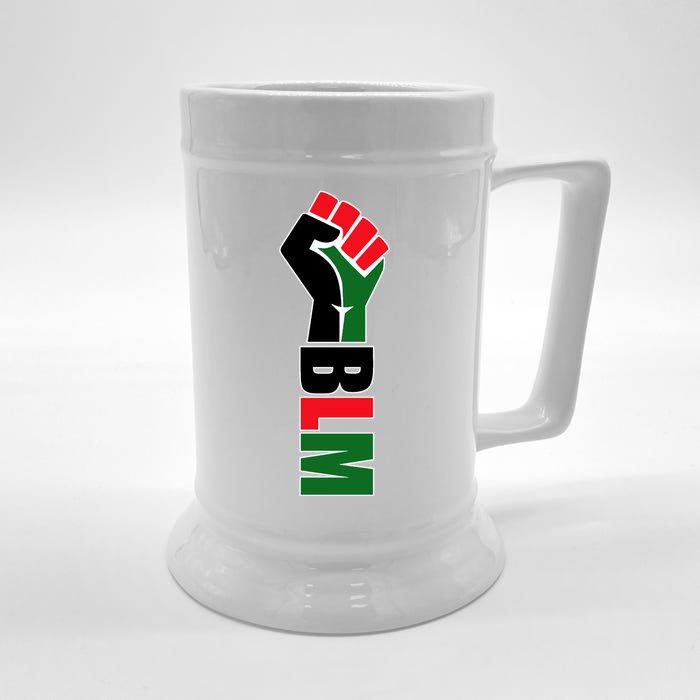 Black Lives Matter Power Fist Front & Back Beer Stein