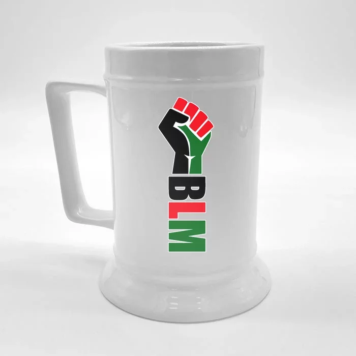 Black Lives Matter Power Fist Front & Back Beer Stein