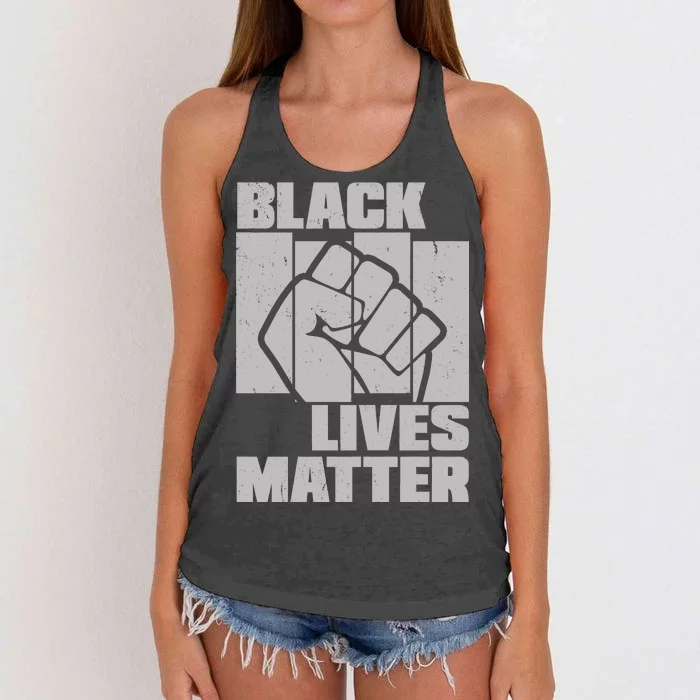 Black Lives Matter Protest Black Pride Women's Knotted Racerback Tank