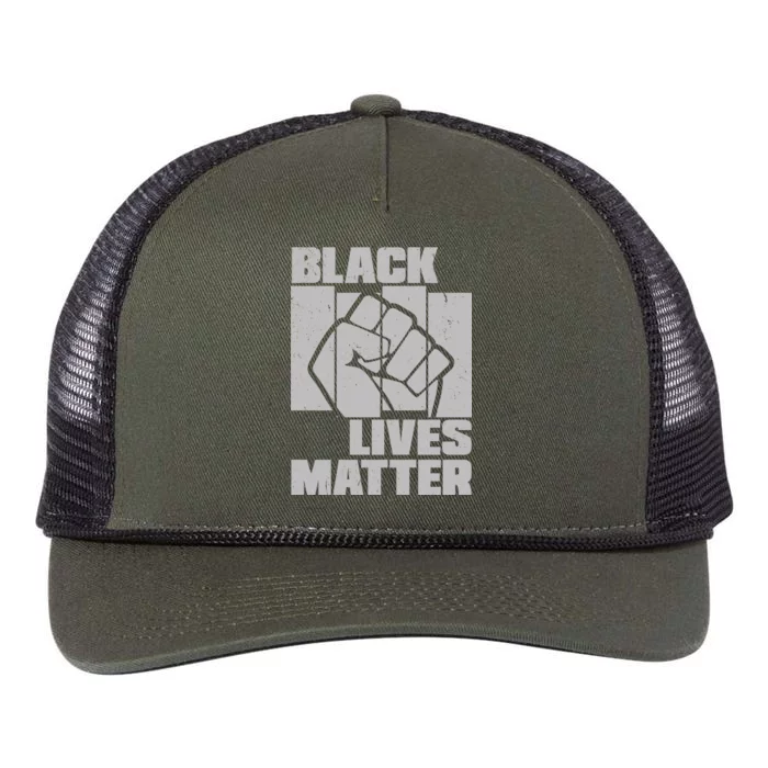 Black Lives Matter Protest Black Pride Retro Rope Trucker Hat Cap