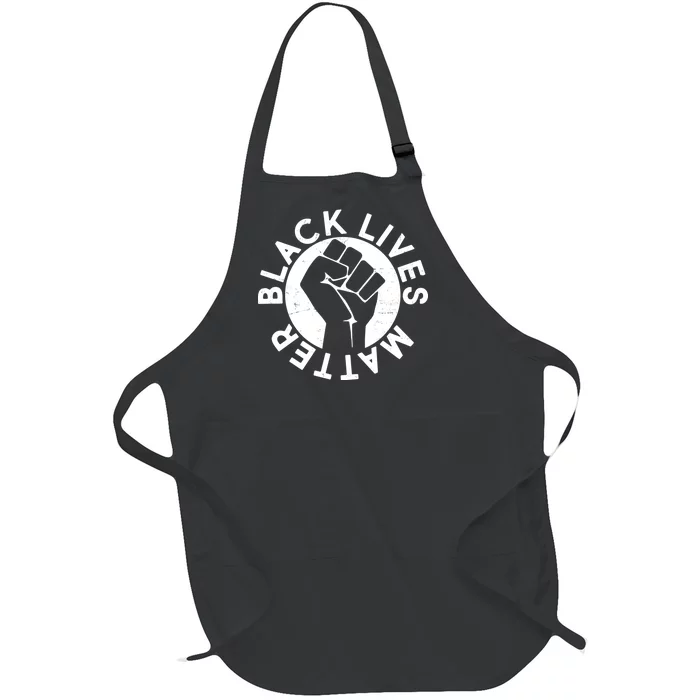 Black Lives Matter Protest Emblem Full-Length Apron With Pocket