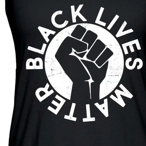 Black Lives Matter Protest Emblem Ladies Essential Flowy Tank