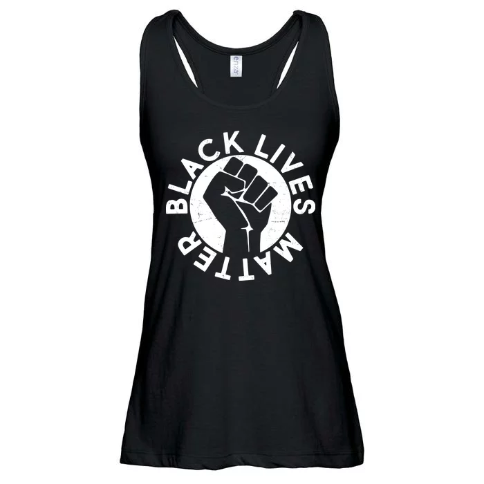 Black Lives Matter Protest Emblem Ladies Essential Flowy Tank