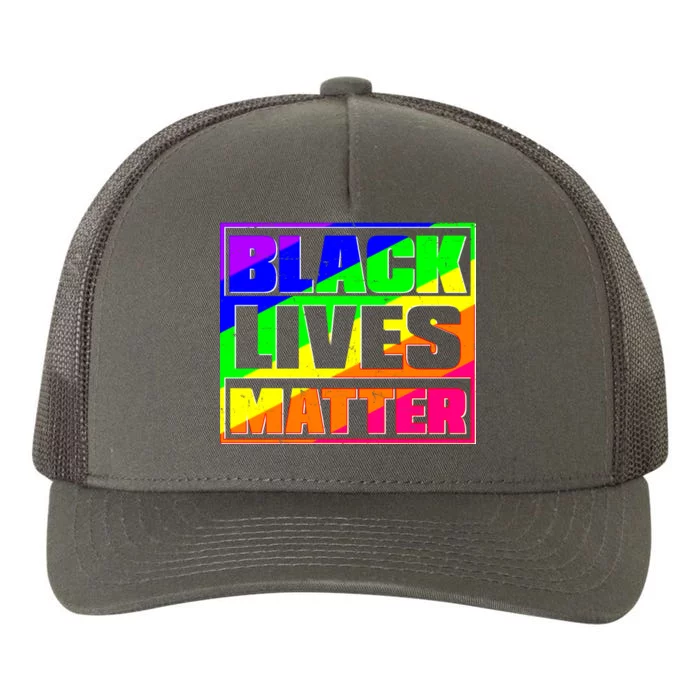 Black Lives Matter Rainbow Yupoong Adult 5-Panel Trucker Hat