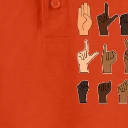 Black Lives Matter Sign Language Dry Zone Grid Performance Polo