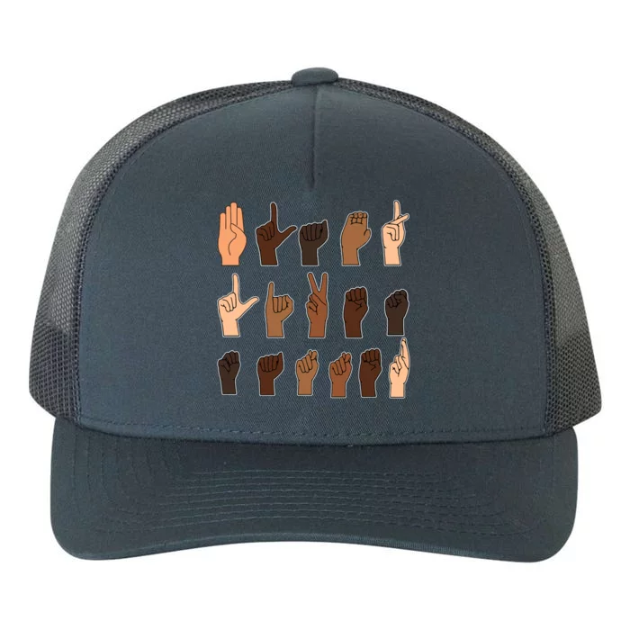 Black Lives Matter Sign Language Yupoong Adult 5-Panel Trucker Hat