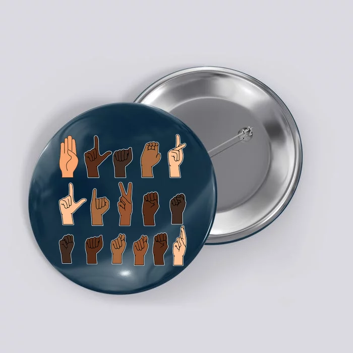 Black Lives Matter Sign Language Button