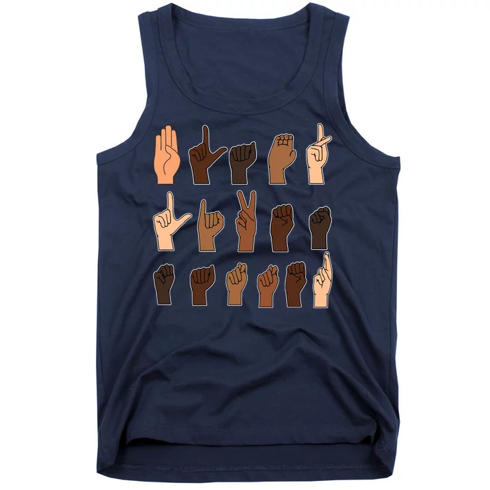 Black Lives Matter Sign Language Tank Top