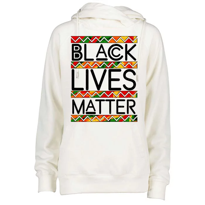 Black Lives Matter Traditional Colors Womens Funnel Neck Pullover Hood