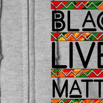 Black Lives Matter Traditional Colors Full Zip Hoodie