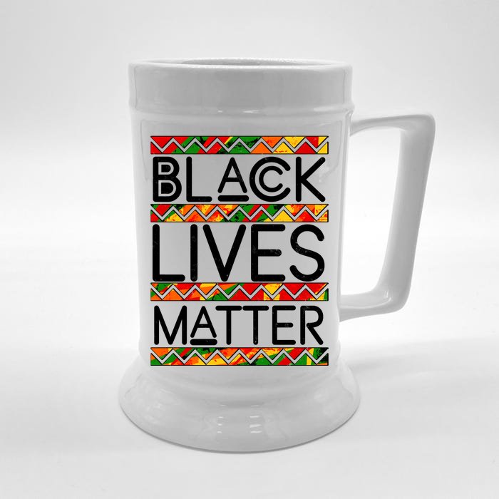 Black Lives Matter Traditional Colors Front & Back Beer Stein