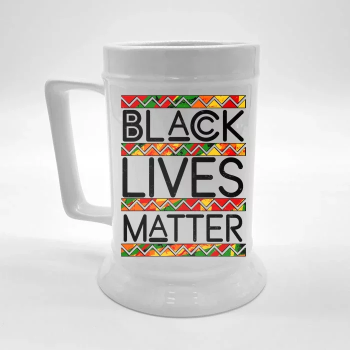 Black Lives Matter Traditional Colors Front & Back Beer Stein