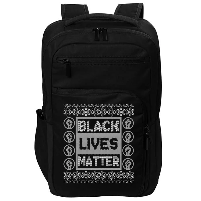 Black Lives Matter Ugly Christmas Sweater Impact Tech Backpack