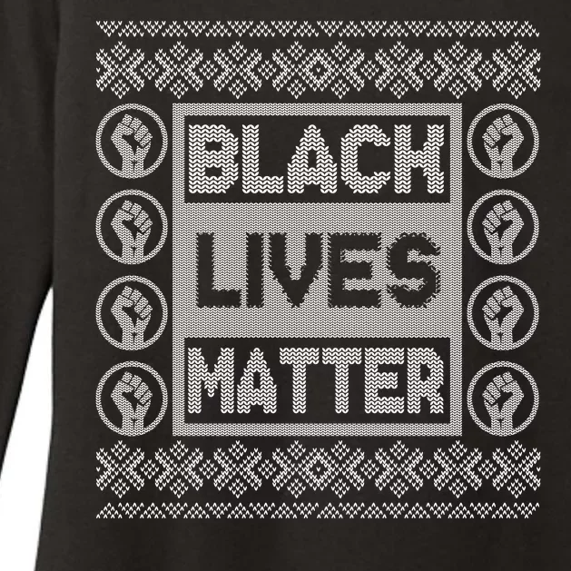 Black Lives Matter Ugly Christmas Sweater Womens CVC Long Sleeve Shirt