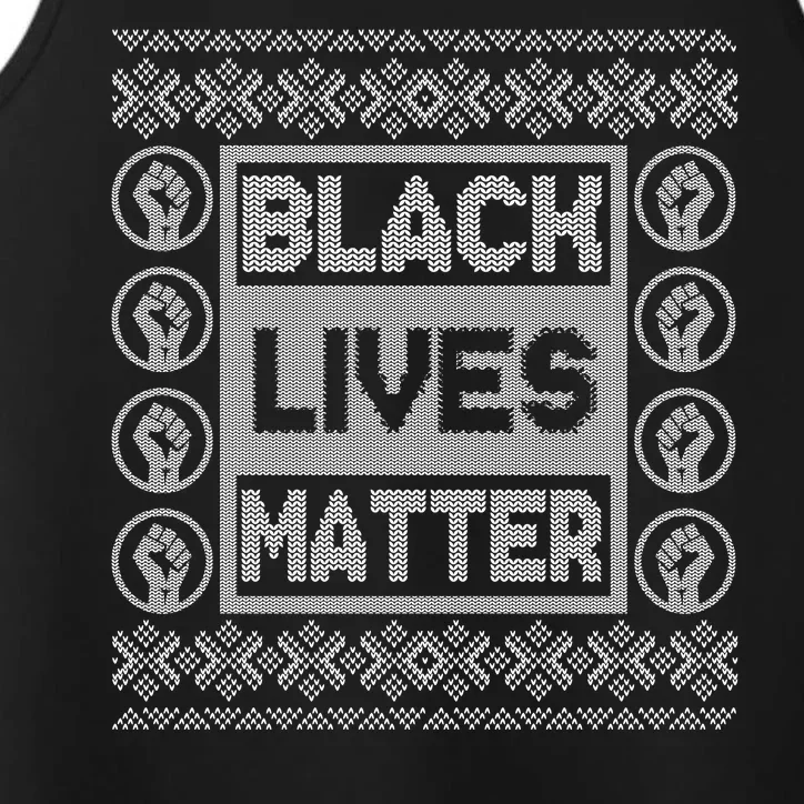 Black Lives Matter Ugly Christmas Sweater Performance Tank