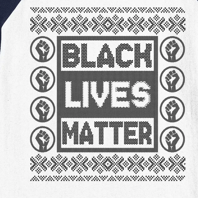 Black Lives Matter Ugly Christmas Sweater Baseball Sleeve Shirt