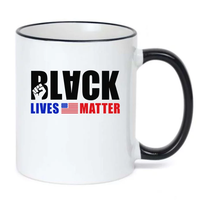 Black Lives Matter US Flag Black Color Changing Mug