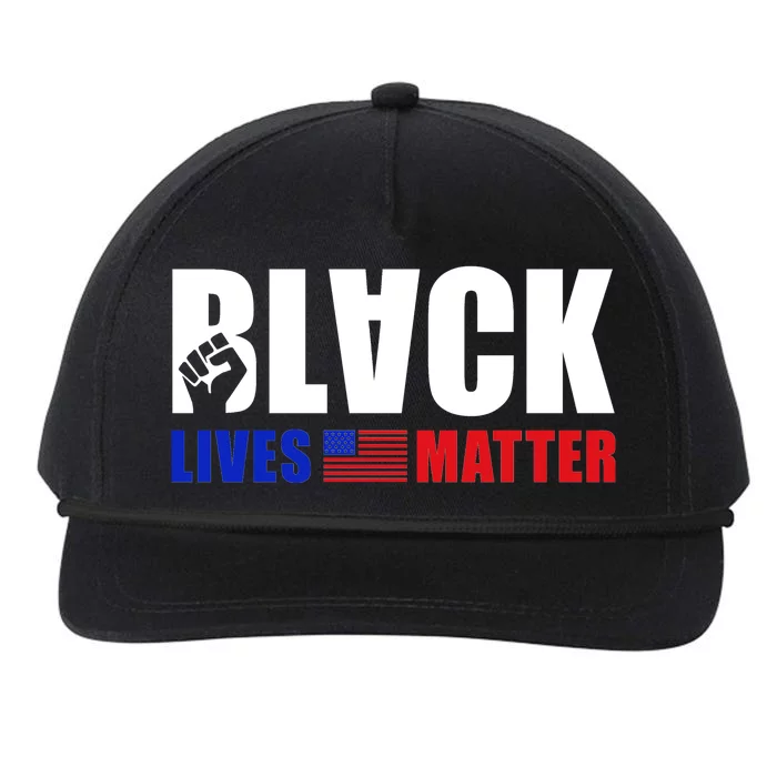 Black Lives Matter US Flag Snapback Five-Panel Rope Hat