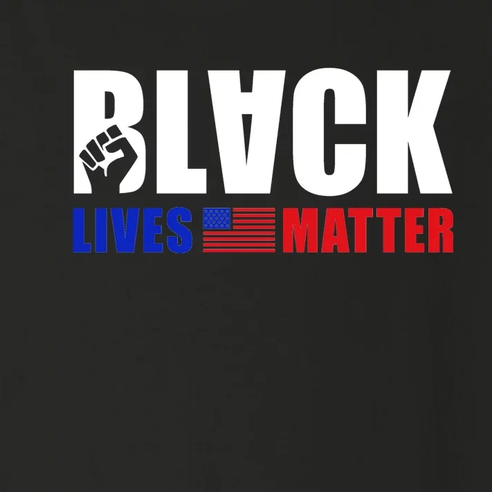 Black Lives Matter US Flag Toddler Long Sleeve Shirt