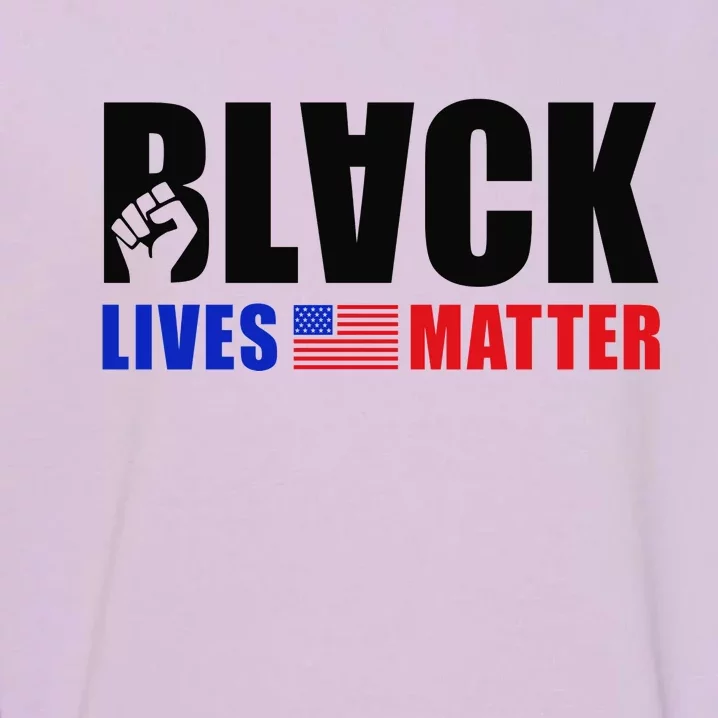 Black Lives Matter US Flag Garment-Dyed Sweatshirt