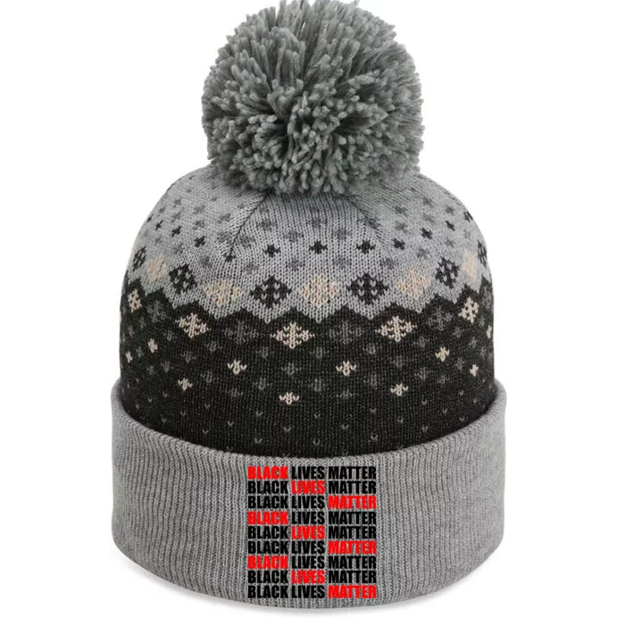 Black Lives Matter Word Mash-Up Design The Baniff Cuffed Pom Beanie