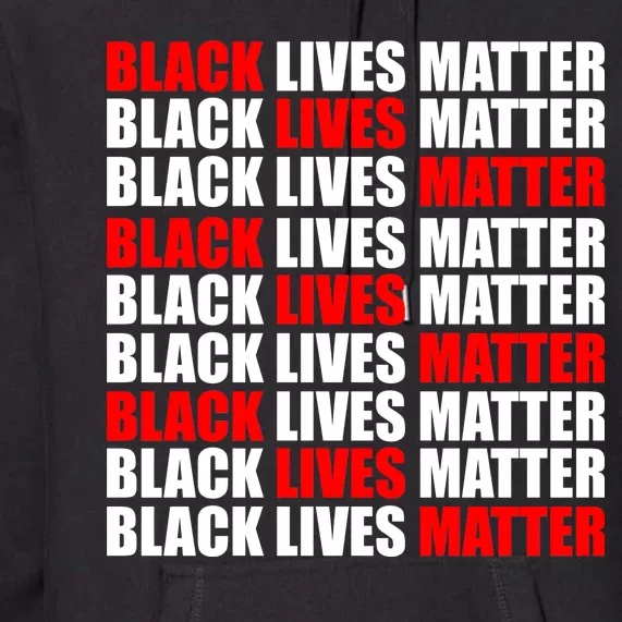 Black Lives Matter Word Mash-Up Design Premium Hoodie