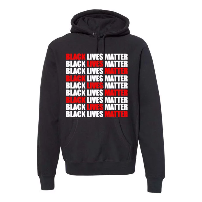 Black Lives Matter Word Mash-Up Design Premium Hoodie